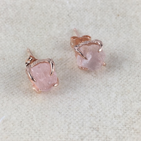 5 pairs left! Rose Quartz Earrings - Picture 6 of 6